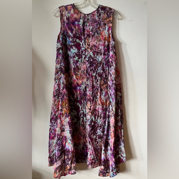 Saten high-low A line dress WITH POCKETS ;) - Picture 2 of 7